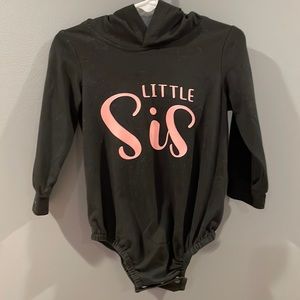 Gently worn lil sis long sleeve onsie